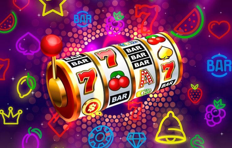 Joker Gaming slot game interface on keju4d login mobile showing reels, paylines, and spin button